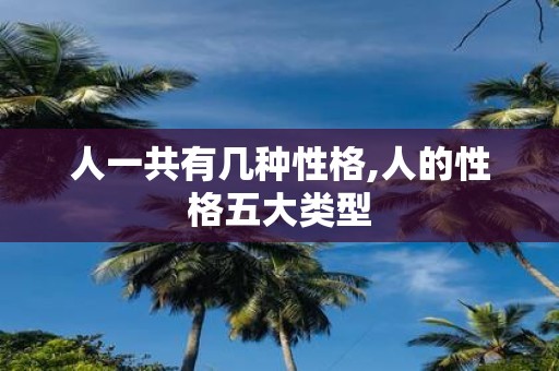 人一共有几种性格,人的性格五大类型