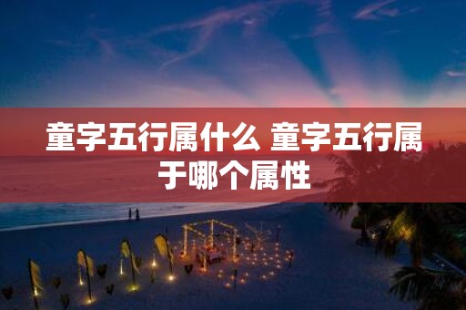 童字五行属什么 童字五行属于哪个属性
