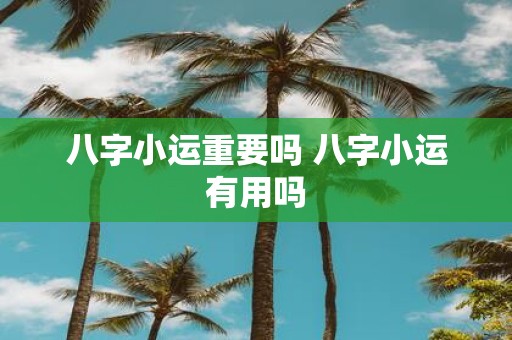 八字小运重要吗 八字小运有用吗