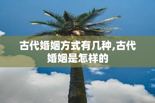古代婚姻方式有几种,古代婚姻是怎样的