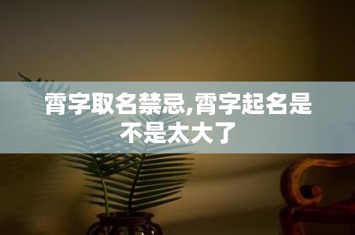 霄字取名禁忌,霄字起名是不是太大了