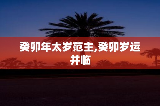 癸卯年太岁范主,癸卯岁运并临