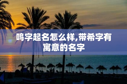 鸣字起名怎么样,带希字有寓意的名字