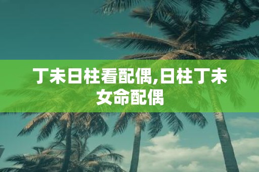 丁未日柱看配偶,日柱丁未女命配偶