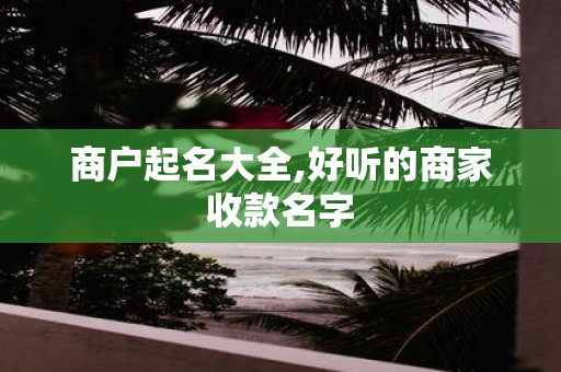 商户起名大全,好听的商家收款名字