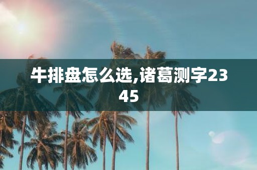 牛排盘怎么选,诸葛测字2345