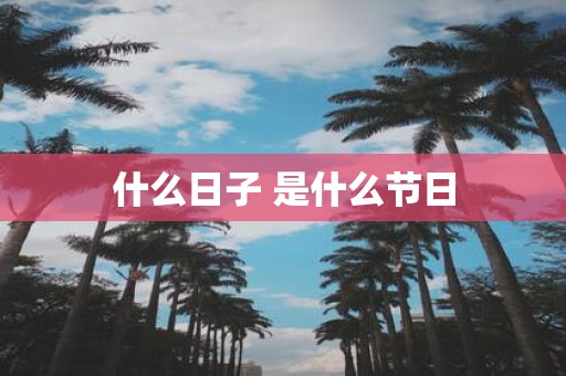 什么日子 是什么节日