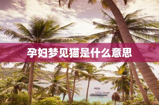 孕妇梦见猫是什么意思