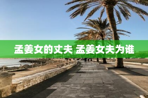 孟姜女的丈夫 孟姜女夫为谁