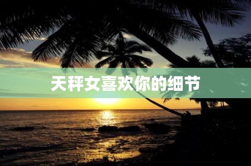 天秤女喜欢你的细节