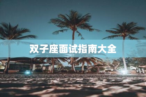 双子座面试指南大全