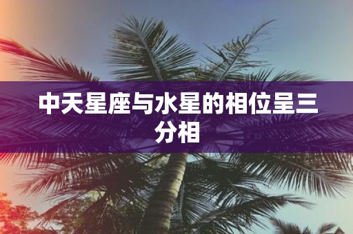 中天星座与水星的相位呈三分相