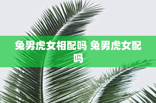 兔男虎女相配吗 兔男虎女配吗