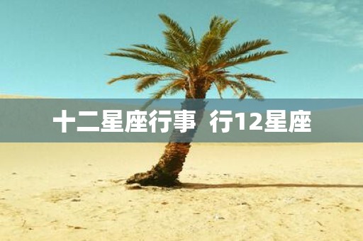 十二星座行事 行12星座