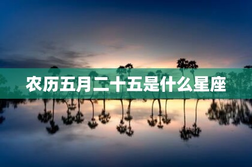 农历五月二十五是什么星座