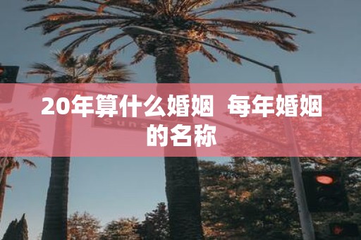 20年算什么婚姻 每年婚姻的名称