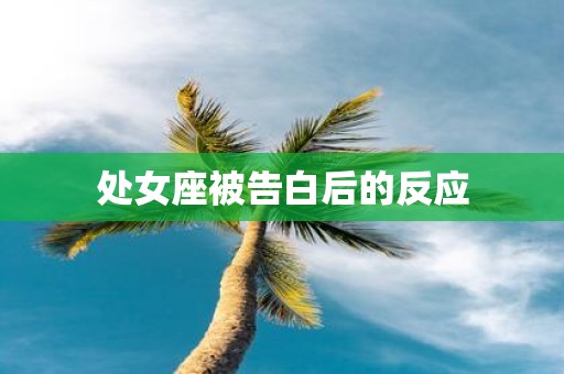 处女座被告白后的反应