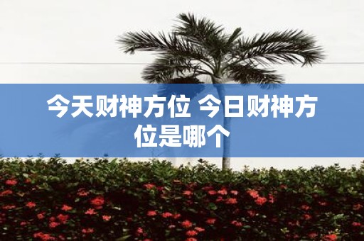 今天财神方位 今日财神方位是哪个