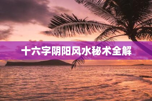 十六字阴阳风水秘术全解