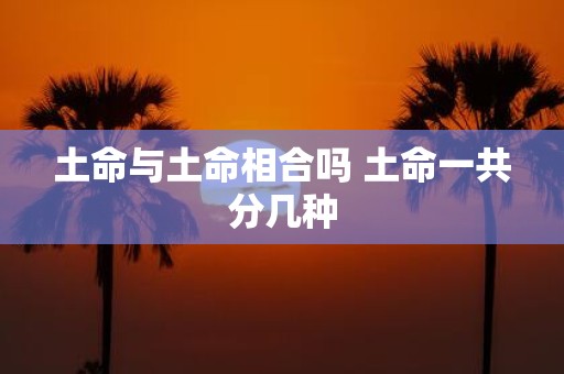 土命与土命相合吗 土命一共分几种