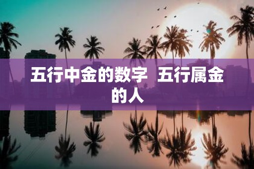 五行中金的数字 五行属金的人