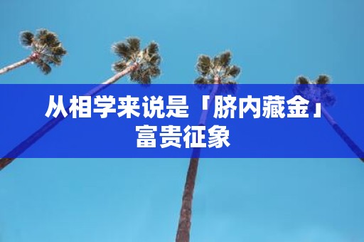从相学来说是「脐内藏金」富贵征象