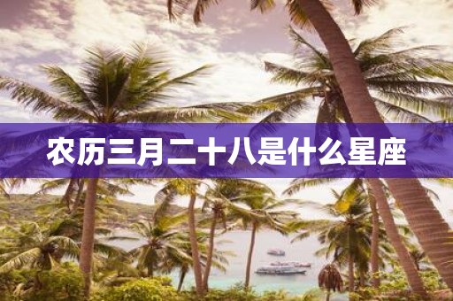农历三月二十八是什么星座