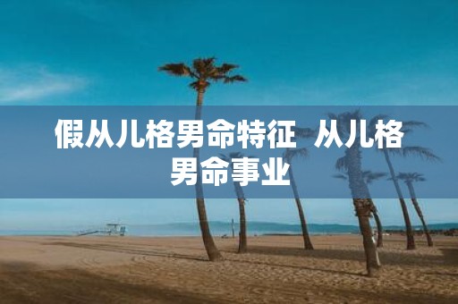 假从儿格男命特征 从儿格男命事业
