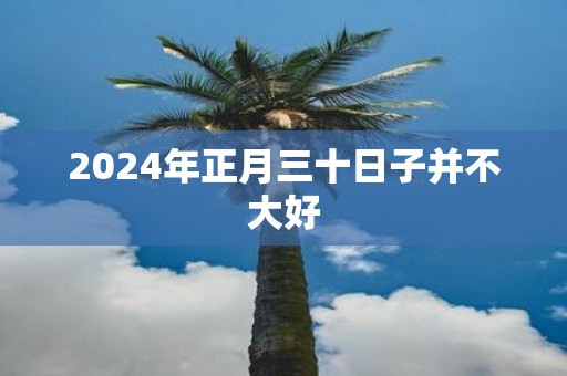 2025年正月三十日子并不大好