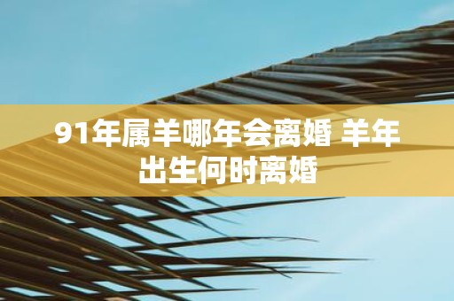 91年属羊哪年会离婚 羊年出生何时离婚