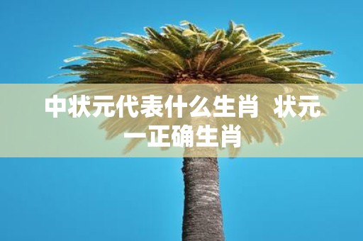中状元代表什么生肖 状元一正确生肖