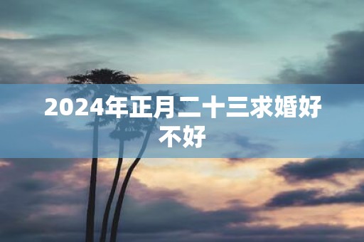 2025年正月二十三求婚好不好