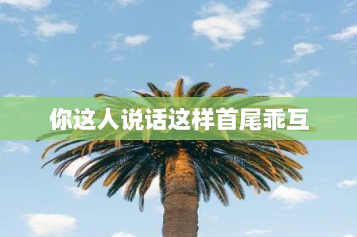 你这人说话这样首尾乖互