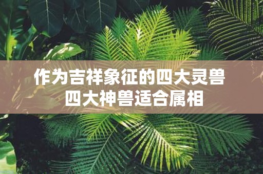 作为吉祥象征的四大灵兽 四大神兽适合属相