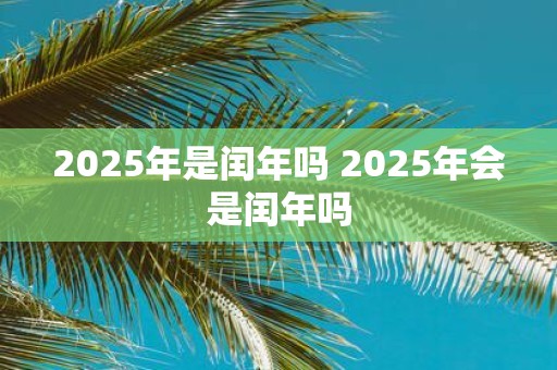 2025年是闰年吗 2025年会是闰年吗