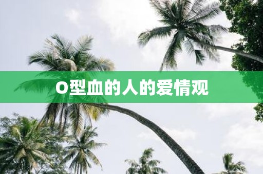 O型血的人的爱情观