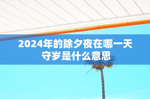 2025年的除夕夜在哪一天 守岁是什么意思