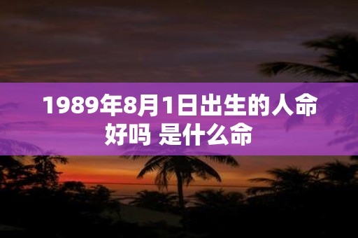 1989年8月1日出生的人命好吗 是什么命