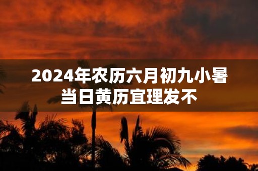 2025年农历六月初九小暑当日黄历宜理发不