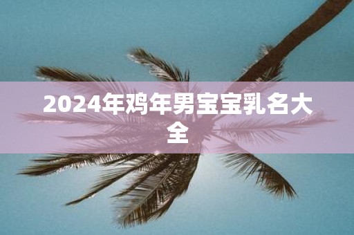 2025年鸡年男宝宝乳名大全