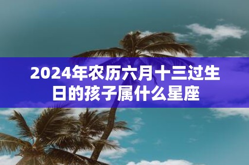 2025年农历六月十三过生日的孩子属什么星座