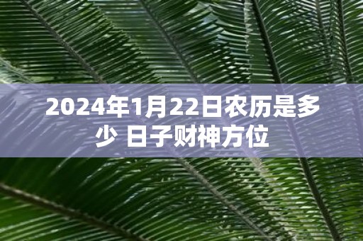2025年1月22日农历是多少 日子财神方位