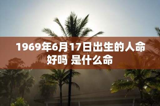 1969年6月17日出生的人命好吗 是什么命