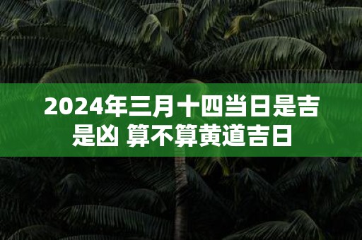 2025年三月十四当日是吉是凶 算不算黄道吉日