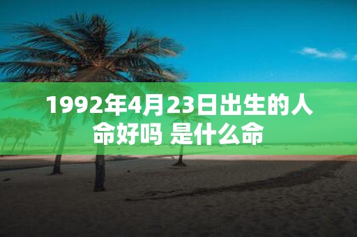 1992年4月23日出生的人命好吗 是什么命