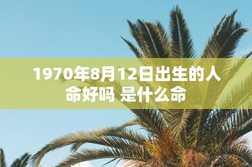 1970年8月12日出生的人命好吗 是什么命