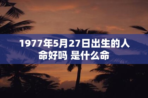 1977年5月27日出生的人命好吗 是什么命