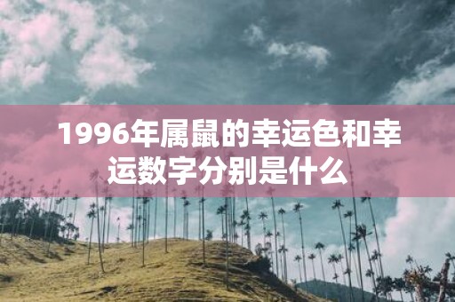 1996年属鼠的幸运色和幸运数字分别是什么
