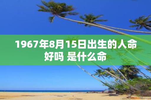 1967年8月15日出生的人命好吗 是什么命