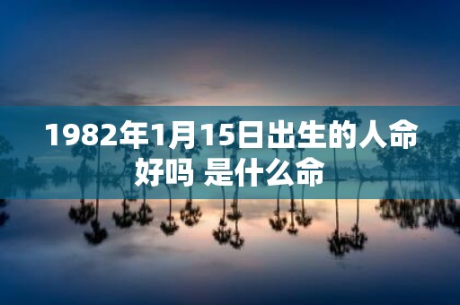 1982年1月15日出生的人命好吗 是什么命